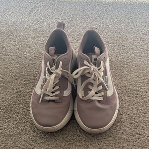 Vans Women's Mauve and White Sneakers